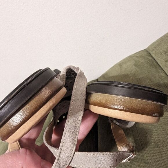 Barbara Barbieri Gray Suede Perforated Laser cut Sandals Italy 10 - Picture 9 of 9